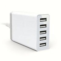 Chargeur de téléphone portable 2023, technologie intelligente, chargeur mural USB 5 ports pour PhoneX/8/7/6s/Plus et plus encore