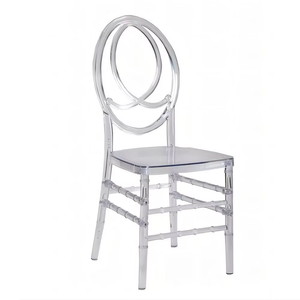 Chaise Chiavari Napoleon pour mariages et événements, chaise de banquet Tiffany en acrylique transparent, fabriquée en plastique - Product Image 2