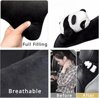 Coussin de voiture en coton GULI en forme de papillon, lot de 2, soutien cervical réglable et doux pour le siège du conducteur, utilisation familiale