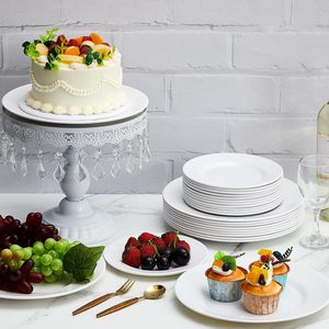 Bộ đồ ăn bằng melamine màu trắng, bền chắc, chất lượng tốt, có thể tùy chỉnh logo, dùng cho sự kiện, cho thuê. - Product Image 6