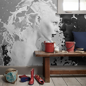 <span class=keywords><strong>Papier</strong></span> <span class=keywords><strong>peint</strong></span> mural 3D personnalisé, noir et blanc, amoureux du lait, art mural, peinture murale, <span class=keywords><strong>papier</strong></span> <span class=keywords><strong>peint</strong></span> non tissé pour salon, chambre à coucher, <span class=keywords><strong>fresque</strong></span> - Product Image 4