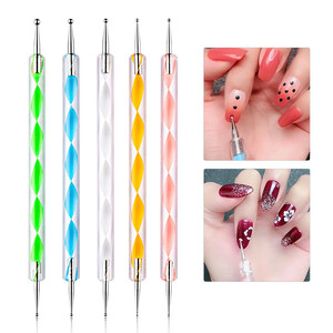 Lot de 5 stylos à points pour ongles, double face, avec pince à strass et outil de pointillage Mandala, brosse métallique, kit d'outils de manucure et nail art - Product Image 2
