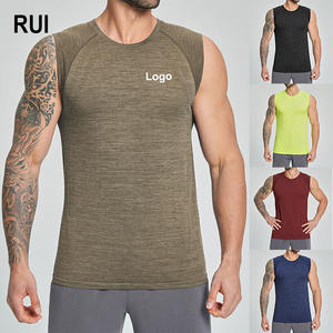 Chaleco Deportivo RUIQUWIN para Hombre, de Secado Rápido, Tejido, sin Mangas, Transpirable, Liso, Altamente Elástico, para Ciclismo y Gimnasio - Product Image 1