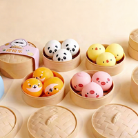 Juguetes Antiestrés de TPR con Forma de Bollo al Vapor, Juguetes Sensoriales para Aliviar la Ansiedad, Unisex, para Niños Mayores de 14 Años, Regalo para Fiestas Infantiles