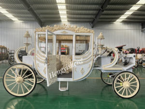 Carrozza a cavallo per matrimonio elegante carrozza per matrimonio indiano principessa Buggy per famiglie reali - Product Image 3