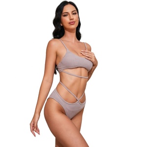 2024 Meilleures ventes Maillots de bain personnalisables grande taille pour femmes Maillot de bain teint sur mesure à motif solide - Product Image 1