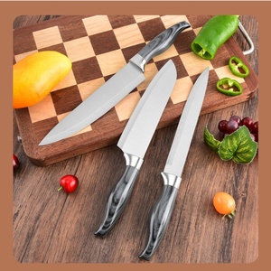 Premium Stainless Steel Knife Professional Chef Knife Set Multipurpose Sharp Kitchen Knives with <b>Acrylic</b> Knife <b>Block</b> - Product Image 3
