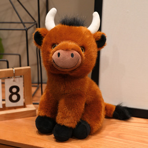 Peluches de <span class=keywords><strong>Vaca</strong></span> Highland con Logotipo Personalizado, Pequeños Animales de Peluche Escoceses, Muñecos de Tela para Niños de Jardín de Infancia, Compañeros de Juego y Confort - Product Image 5