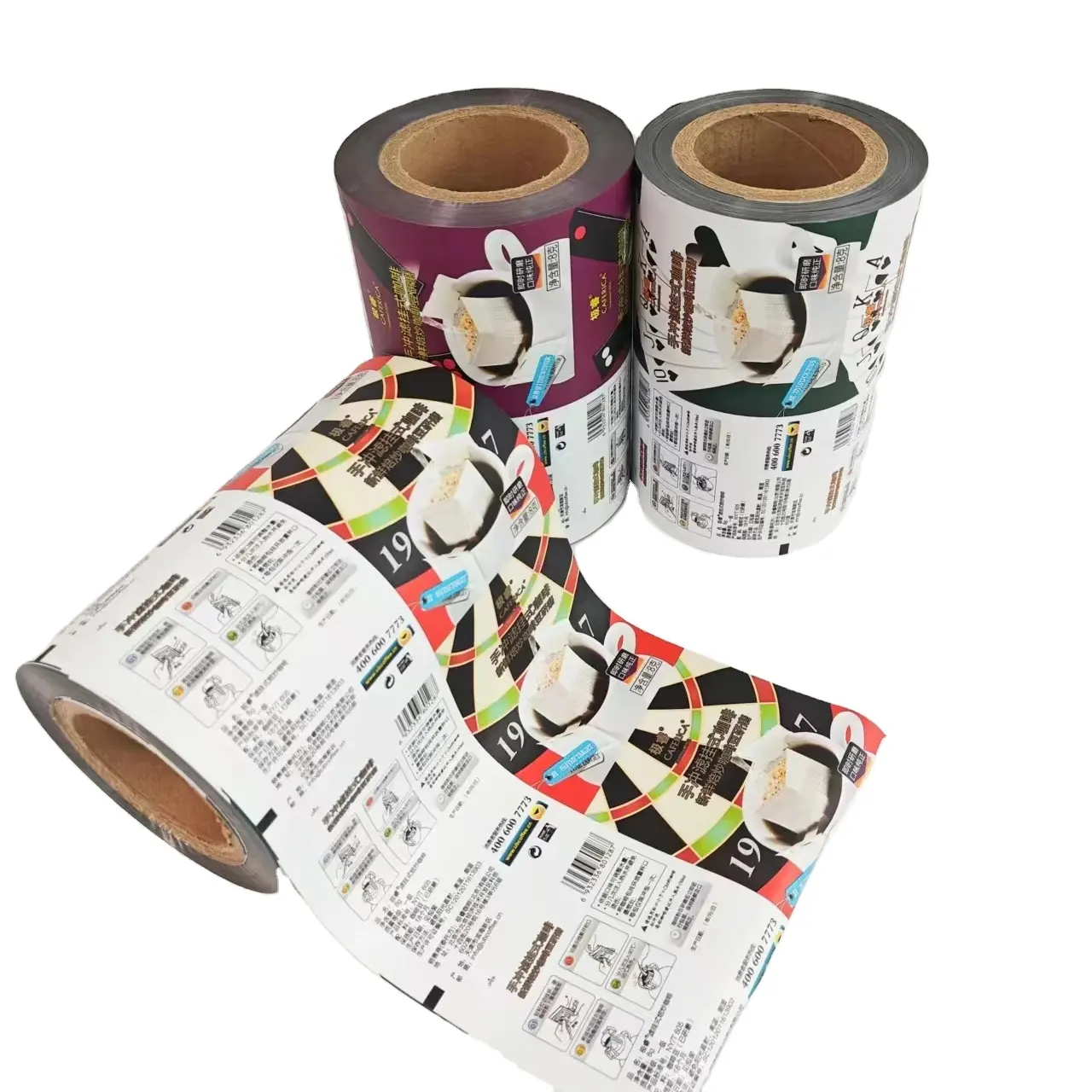 하이 퀄리티 그라비어 인쇄 포장 필름 롤 적층 재료 커피 용 알루미늄 호일 필름