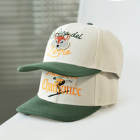 Gorra de Béisbol Deportiva de 6 Paneles con Logotipo Bordado Personalizado al por Mayor, Gorra de Moda para Hombre, Gorra de Algodón con Visera Verde