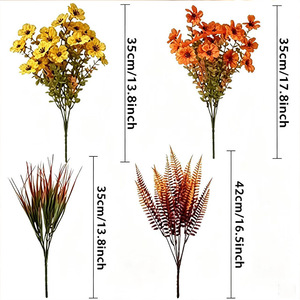 Bouquet d'automne artificiel, herbe persane, fleurs d'eucalyptus, 35 cm, décoration pour la maison, salon, arrangement de plantes, matériel - Product Image 1