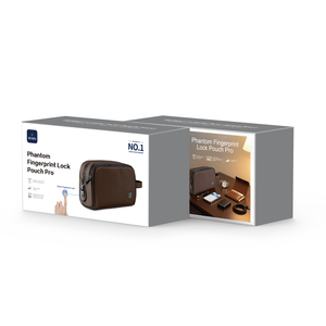 WiWU Wholesale Phantom Fingerprint Lock Pouch pro Anti-theft Leather <strong>Tech</strong> Pouch with Big Capacity Organizer Pouch <strong>bag</strong> - Product Image 5