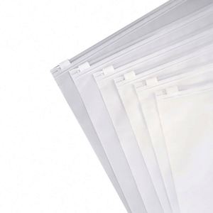 Custom Matte Frosted <b>Clear</b> Tshirt Apparel Garment Shipping Zipper Poly <b>Bag</b> Gravure Printing <b>Recyclable</b> Biodegradable Shoes - Product Image 5