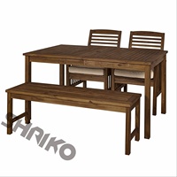 Table de pique-nique pliante portable en bois pour l'extérieur