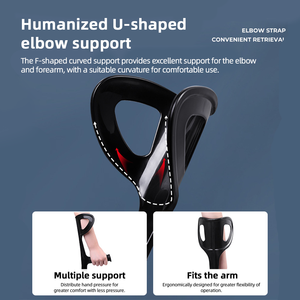 Muletas Ligeras para Antebrazo para Adultos, <span class=keywords><strong>Muleta</strong></span> de Codo Telescópica Ajustable <span class=keywords><strong>con</strong></span> Reflector - Product Image 5