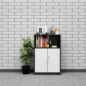 Giá rẻ Glass cửa gỗ kết hợp trắng đen văn phòng phẩm tủ văn phòng nộp hồ sơ tủ tủ - Product Image 1