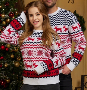 Suéteres Femininos de Tricô Personalizados de Inverno, Estilo Feio de Natal, de Alta Qualidade, com Efeito Desgastado, para Família - Atacado - Product Image 2