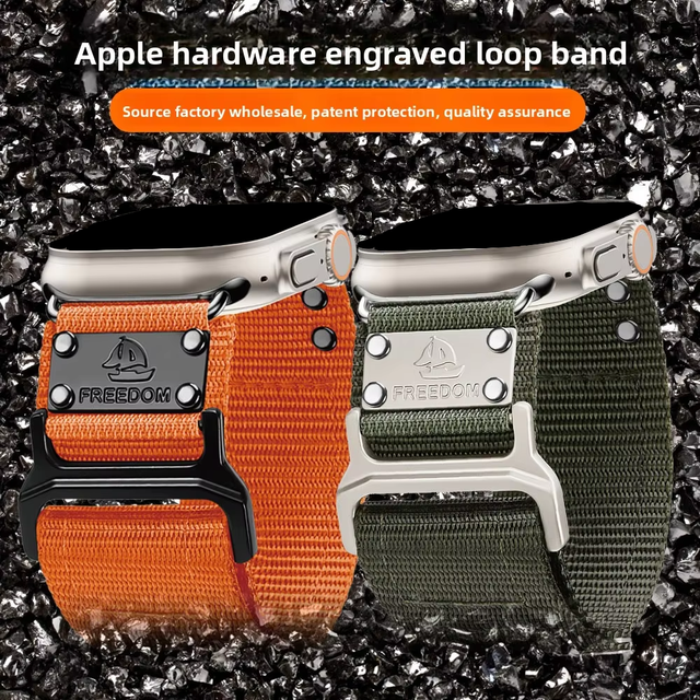 Upro Hook and Loop Watch Band Weave Nylon Band for Apple Watch Band 49mm 44mm 42mm 45mm Breathable Sport Watch Strap