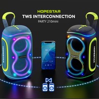 HOPESTAR 30W Party 210Mini, enceinte portable sans fil pour l'extérieur, étanche IPX6, Bluetooth BT5.3, super basses, avec lumière RGB
