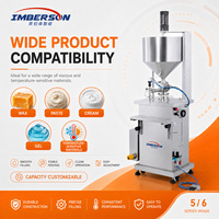 Máquina de Llenado con Agitación y Calentamiento a Temperatura Constante para Crema, Cera, Bálsamo, Ungüento, Gel, Pasta, Llenadora Neumática Semiautomática HMF