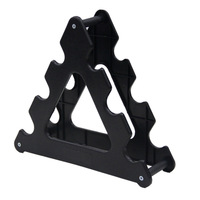 Support de rangement pliable pour haltères en plastique, organisateur compact à trois niveaux pour la maison et le bureau, support d'équipement de fitness unisexe