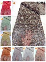Tissu en dentelle brodé de perles et de paillettes, prix usine Chine, collection 2026, idéal pour mariages et célébrations