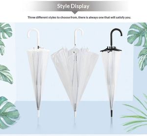 Minimalist Durable Transparent Umbrella with UV Printed Clear <b>Canopy</b> Modern <b>Rain</b> Accessory for Fashion Retail Lifestyle Brands - Product Image 6