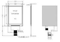 Layar LCD Mini 240*320 Piksel Modul Layar TFT LCD 2.0 Inci Layar IPS dengan Antarmuka SPI IC ST7789 untuk Perangkat Digital Kecil