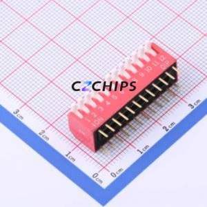 TE-12 DIP Switch Through hole Component (THT) Switch ( Number of Switch Sections: 12 )( Lead Spacing: 2.54mm ) - Product Image 1