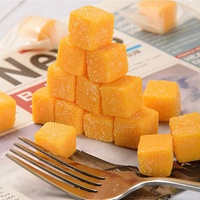 Fabrieksgroothandel op maat gemaakte Thaise mango-gummyblokjes, individueel verpakt in een zak van 300g, groothandel fruitgummies
