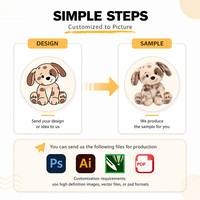 Juguete de Peluche Personalizado OEM ODM, Desde el Dibujo Hasta el Producto Final, Perro de Peluche Suave, Juguete de Peluche de Perro Butter para Marca y Promoción