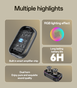 Yesido 80W kép sừng RGB hiệu ứng ánh sáng ngoài trời loa không dây di động cầm tay BT Loa ysw31 - Product Image 3