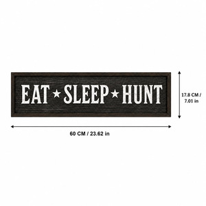 ป้ายโลหะวินเทจ Eat Sleep Hunt สำหรับตกแต่งบ้านล่าสัตว์ ห้องชายลี้ หรือตกแต่งผนังสไตล์โอลด์แฟชั่น - Product Image 3