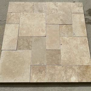 <span class=keywords><strong>Prix</strong></span> de gros Extérieur Naturel Beige Blanc Motif Français <span class=keywords><strong>Pavé</strong></span> Design Moderne Carreau de travertin antique - Product Image 4