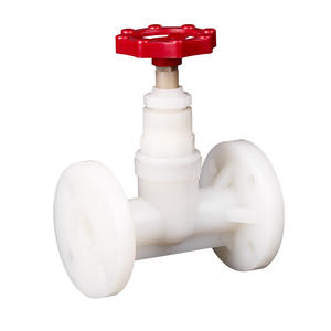 Vanne à boisseau à bride en PVDF résistante à la corrosion, résistante aux acides et aux alcalis, vanne chimique industrielle en plastique pour pipeline DN20 - Product Image 1