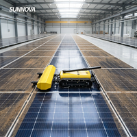 Robot de nettoyage de panneaux solaires portable SUNNOVA L3, petit robot pour usage domestique, brosse à rouleaux avec pulvérisation d'eau, performance stable, Shandong