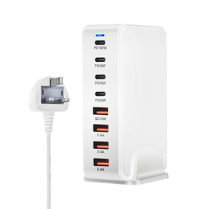 240W USB-C 8 ports PD GaN <span class=keywords><strong>Chargeur</strong></span> PD3.0 QC3.0 Charge rapide pour MacBook Pro/<span class=keywords><strong>Air</strong></span> <span class=keywords><strong>iPad</strong></span> iPhone 15 14 13 Pro Max - Product Image 3