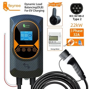 Station de <span class=keywords><strong>recharge</strong></span> <span class=keywords><strong>pour</strong></span> véhicules électriques Feyree Type 2 22 kW, triphasée, fonction DLB avec <span class=keywords><strong>carte</strong></span> RFID, <span class=keywords><strong>recharge</strong></span> programmée <span class=keywords><strong>pour</strong></span> une charge rapide des véhicules électriques - Product Image 1