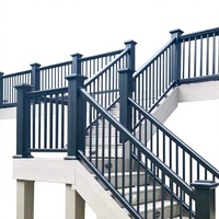 Rampe en alliage d'aluminium au design moderne pour escaliers, balcons, villas et centres commerciaux - Durable, résistant à la rouille, imperméable et facile à peindre par poudrage