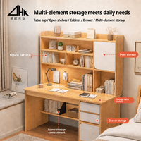 Bureau d'écriture moderne en bois avec étagère pour chambre à coucher ou bureau