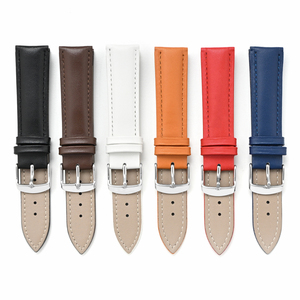 プレーンスムースレザーウォッチストラップバンドベルト16mm18mm 19mm 20mm 21mm 22mm24mmカスタム本革スマートウォッチバンド - Product Image 4
