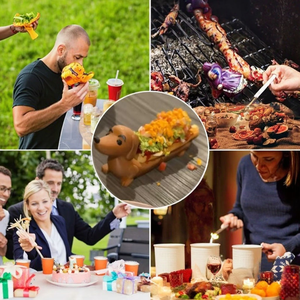 3D Printing Dachshund Hot <b>Dog</b> Serving Tray Plastic Food Plate Cartoon Sandwich Display Dish for Home Party Camping - Product Image 6