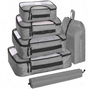 Échantillon gratuit : Essentiels de voyage, cubes de rangement pour vêtements, ensemble de 6 cubes de rangement pour bagages à main - Product Image 4