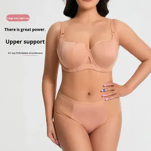 Set Reggiseno Plus-Size da Donna Zoyiame Private Label, Stile Gotico con Ferretto e Scollatura Frontale, Coppa 3/4 per Seno Grande - Product Image 1