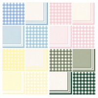 Servilletas de Papel Impresas con Serigrafía de Doble Capa, Cuadradas, a Cuadros Pequeños, de Color Sólido, 25 cm, 48 Unidades, para Decoración de Mesa de Fiesta