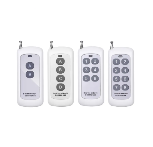 433MHz Remote Control Learning Code 1527 Long Range Wireless Presenter Controller Transmitter RF Module ABCD2/4/6/8 Keys 315MHz