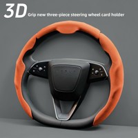 Couvre-volant de voiture en cuir Nappa simple toutes saisons Style sportif Accessoires pour modèles Cayenne