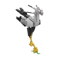 Funbuild créatif oiseau briques jouet MOC-227312 secrétaire oiseau sagittaire Serpentarius modèle bloc de construction jouets briques ensembles