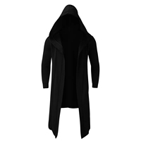 Nouveau produit – Cardigan long à capuche pour homme, coupe ample, couleur unie, léger