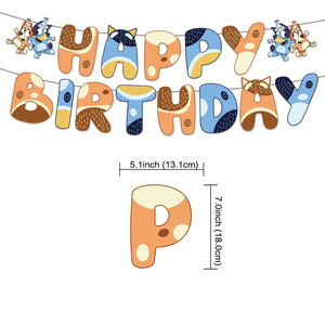 Décorations de fête d'<span class=keywords><strong>anniversaire</strong></span> chien bleu de dessin animé, toppers de cupcakes mignons en forme de chien et fournitures de ballons d'Halloween pour enfants - Product Image 3